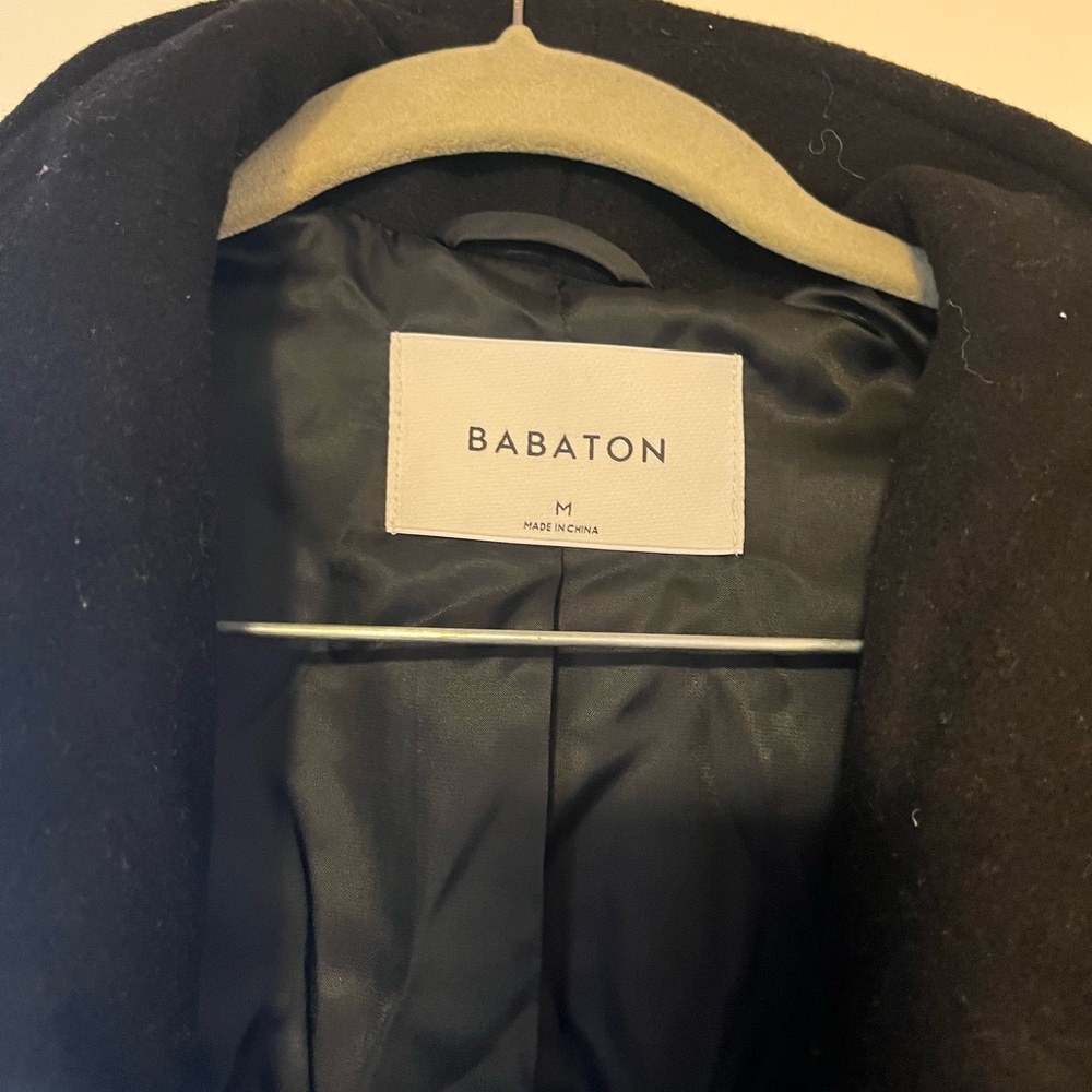 Babaton Black Wool Coat - Picture 3 of 5